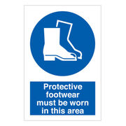 Protective Footwear Must Be Worn In This Area Sign